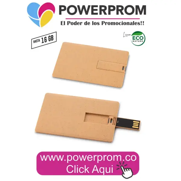 Memoria USB tipo tarjeta ecológica Credit Card Eco personalizada