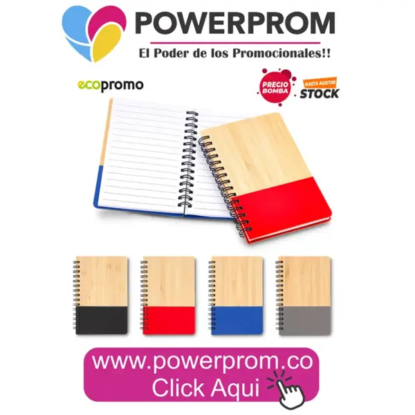 Mini Libreta Bamboo Eco personalizada eco-friendly – Colombia