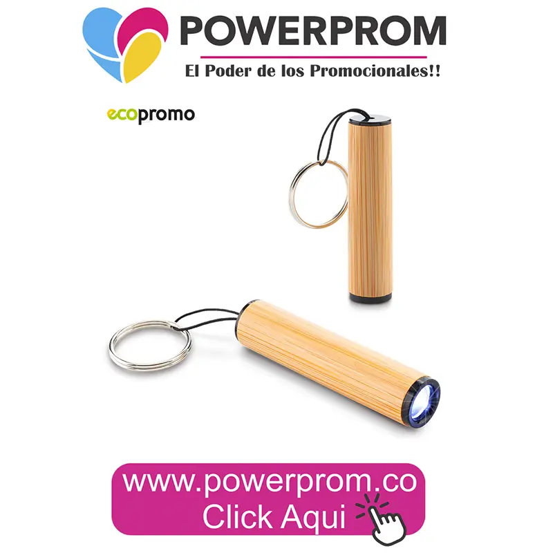 Mini linterna en bambú ecológica con personalización – Colombia