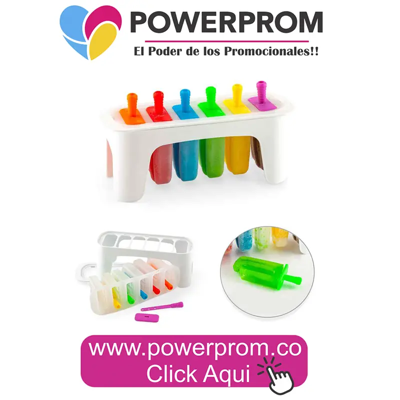 Molde para paletas personalizado con logo para campañas de marca en Colombia.