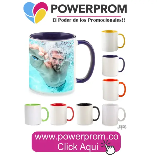 Mug de cerámica 11 oz para sublimación personalizada en Colombia