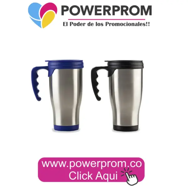 Mug doble pared en acero 16 oz térmico personalizable