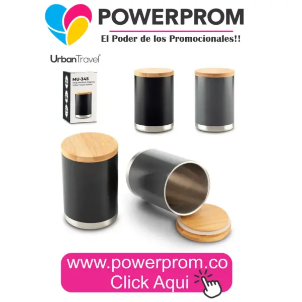 Mug metálico Magnus Urban Travel 400 ml con personalización