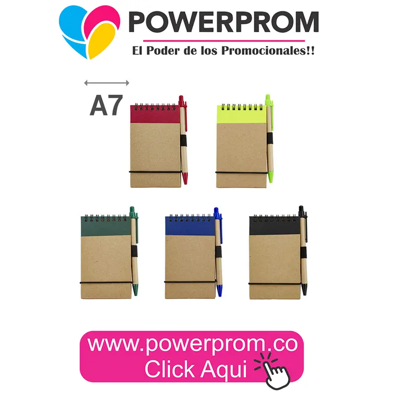 OF0150 Libreta Ecológica con Bolígrafo | Set eco personalizado – PowerProm