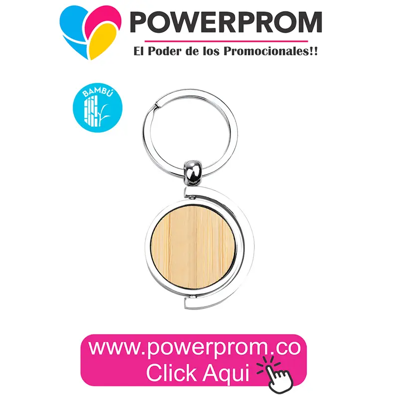 Llavero Bambú Tracy ecológico personalizado para empresas