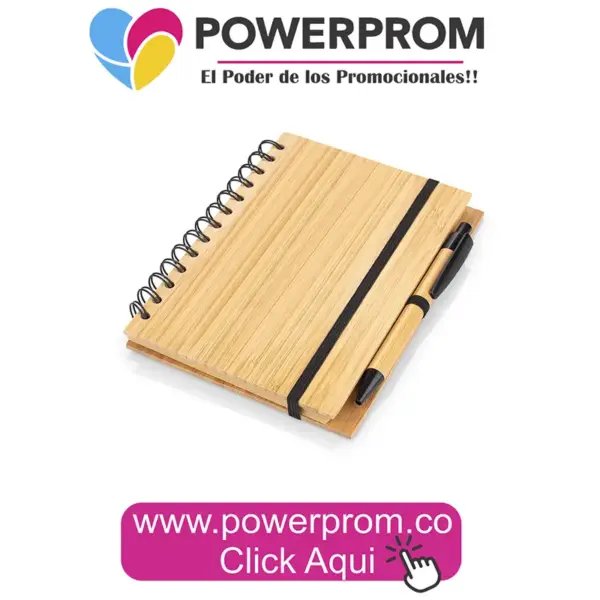 OF0585 Libreta Bambú Modern con Bolígrafo personalizada – Colombia