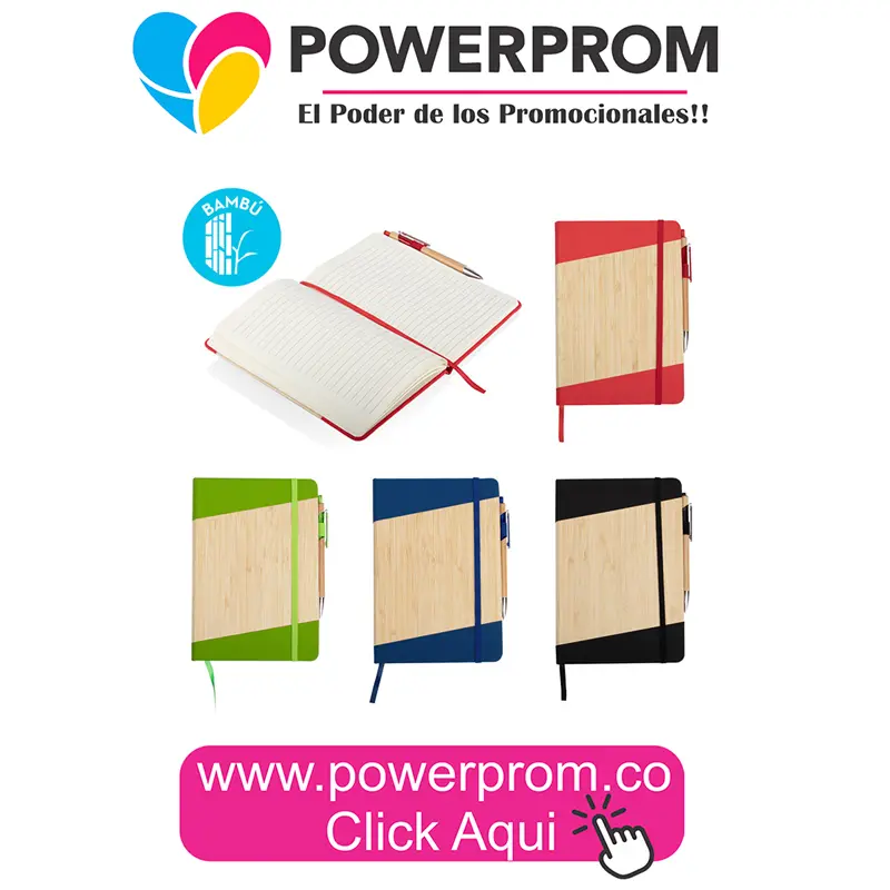 OF0590 Libreta Bambú Journey con Bolígrafo personalizada – Colombia