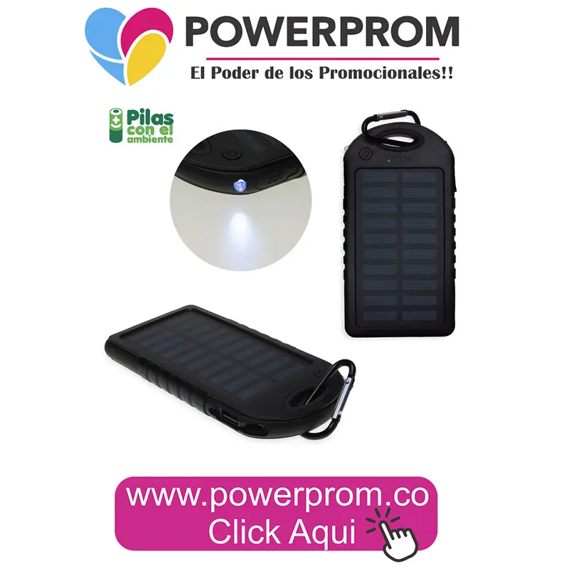 Batería solar 5000 mAh para linterna – merchandising ecológico