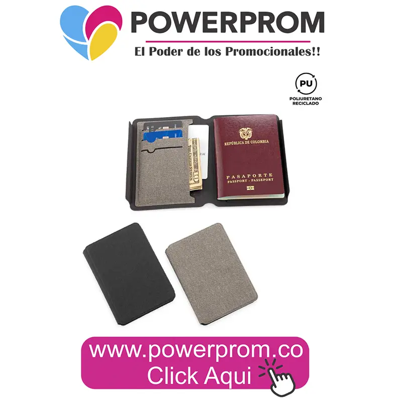 Portapasaporte Magnetic Eco personalizado con logo empresarial, ecológico y funcional. Entrega en Bogotá (Usaquén, Chapinero, Suba, Engativá, Fontibón, Kennedy, Bosa, Tunjuelito, San Cristóbal, Teusaquillo, Puente Aranda, Barrios Unidos, Santa Fe, Antonio Nariño, Rafael Uribe Uribe, Ciudad Bolívar, Candelaria, Sumapaz) y ciudades principales de Colombia.