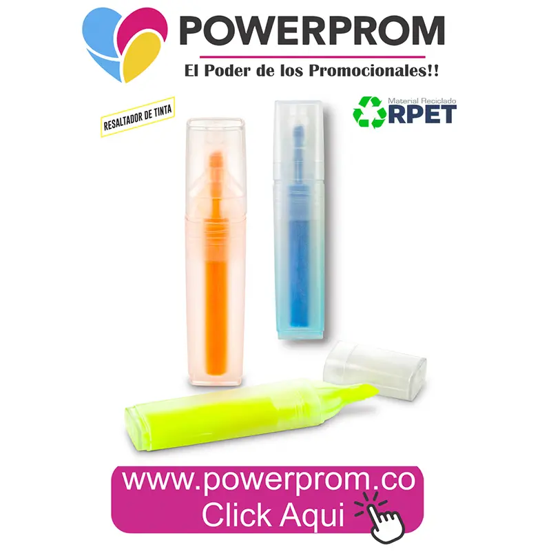 Resaltador Raff RPET ecológico personalizado | PowerProm Colombia
