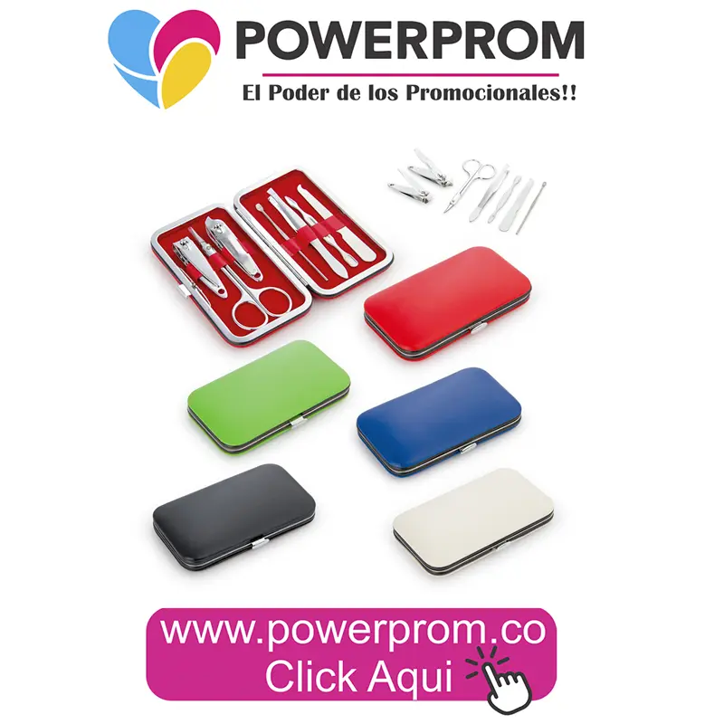 Set de manicure con estuche deslizable con logo