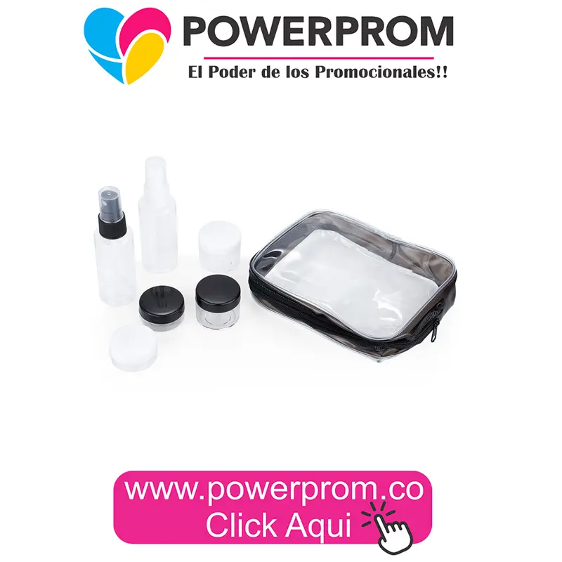 Kit de viaje Fabulous personalizado con logo empresarial, elegante y práctico. Entrega en Bogotá (Usaquén, Chapinero, Suba, Engativá, Fontibón, Kennedy, Bosa, Tunjuelito, San Cristóbal, Teusaquillo, Puente Aranda, Barrios Unidos, Santa Fe, Antonio Nariño, Rafael Uribe Uribe, Ciudad Bolívar, Candelaria, Sumapaz) y ciudades de Colombia.