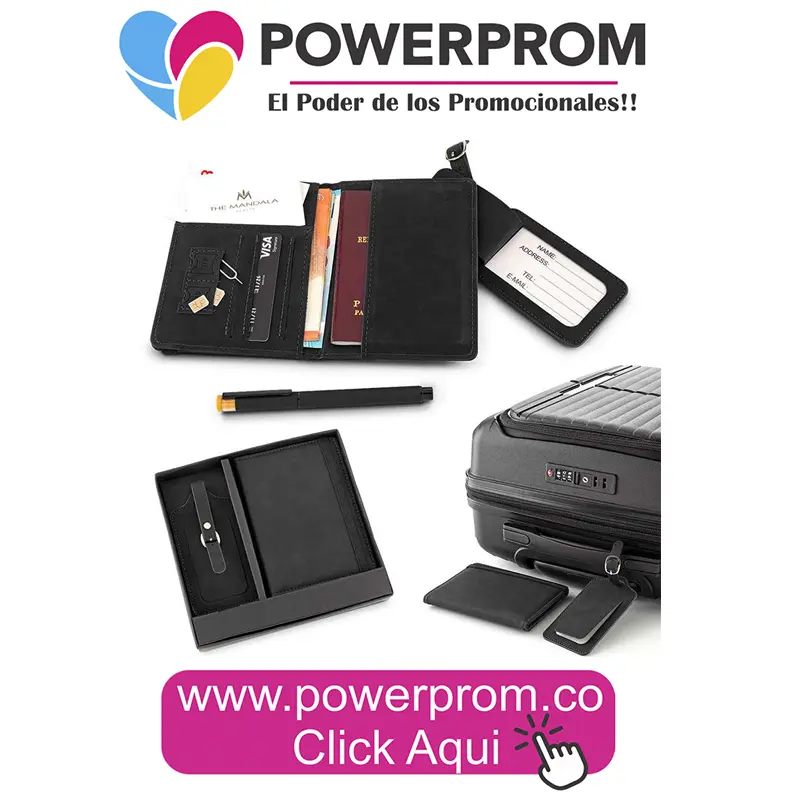 Set de viaje Icarus personalizado con logo empresarial, elegante y funcional. Entrega en Bogotá (Usaquén, Chapinero, Suba, Engativá, Fontibón, Kennedy, Bosa, Tunjuelito, San Cristóbal, Teusaquillo, Puente Aranda, Barrios Unidos, Santa Fe, Antonio Nariño, Rafael Uribe Uribe, Ciudad Bolívar, Candelaria, Sumapaz) y principales ciudades de Colombia.