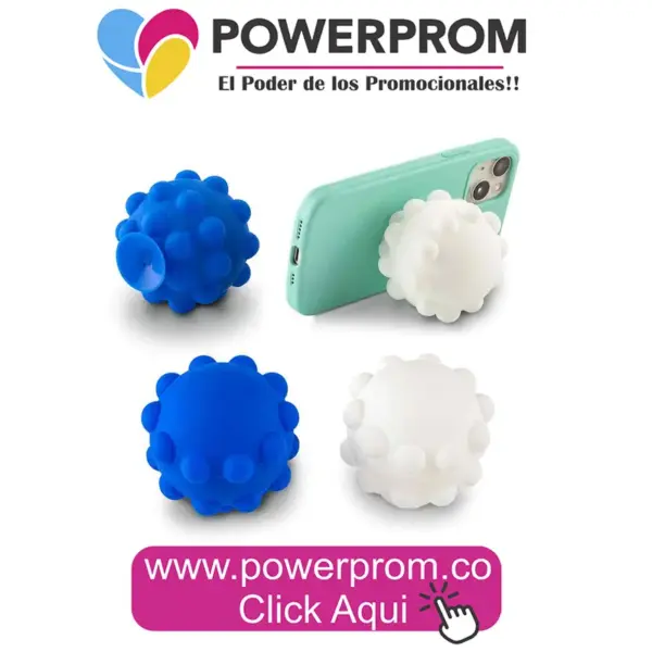 Soporte Pop It personalizado para celulares PowerProm Bogotá y Colombia