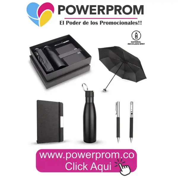 Set Paraguas Luxury personalizado con logo corporativo PowerProm