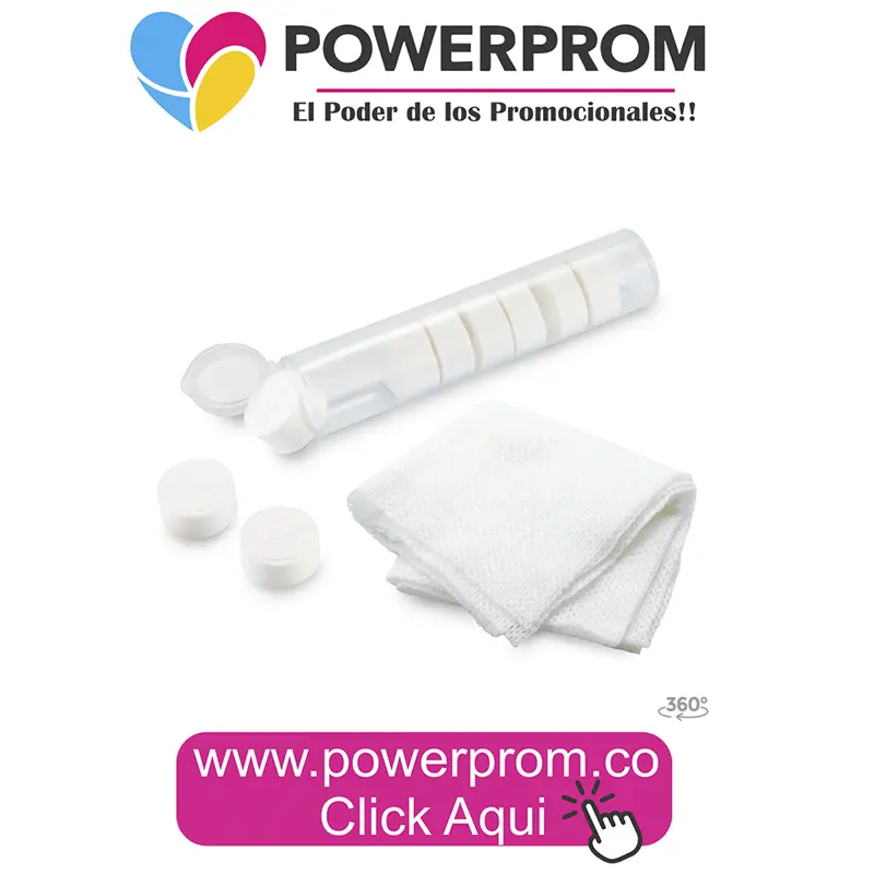 Set de toallitas multiusos personalizadas PowerProm Bogotá y principales ciudades
