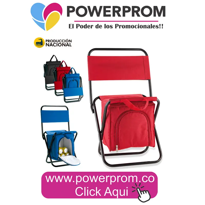 Silla nevera cooler plegable con espaldar personalizada