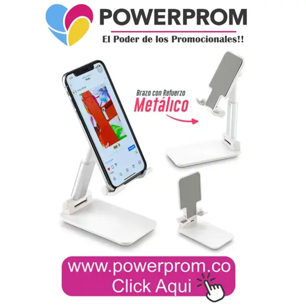 Soporte para móviles Alarik II personalizado PowerProm Bogotá Colombia