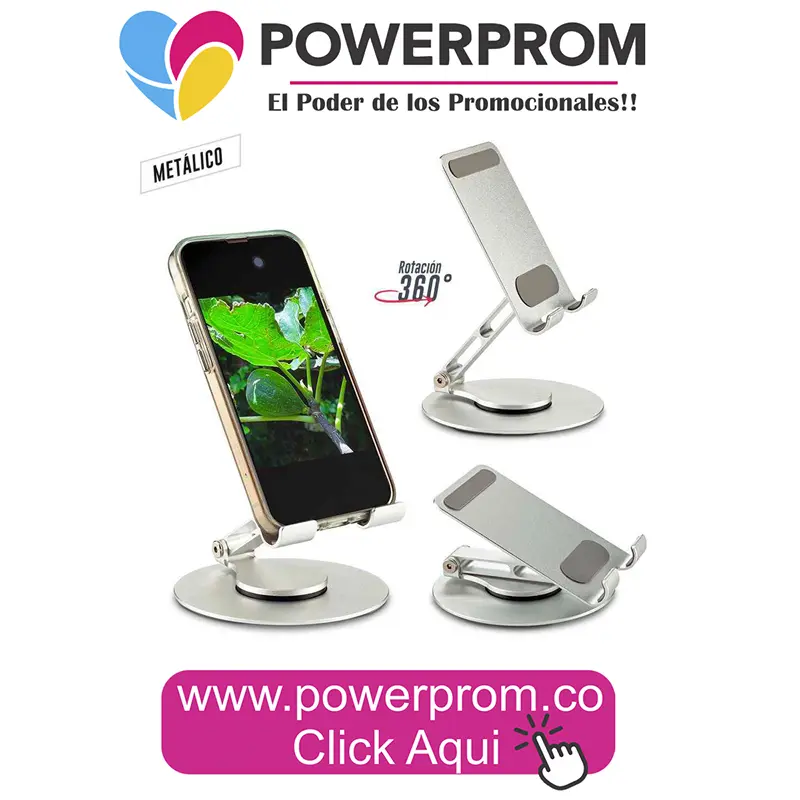 Soporte para móviles Deluxe personalizado PowerProm Bogotá y Colombia