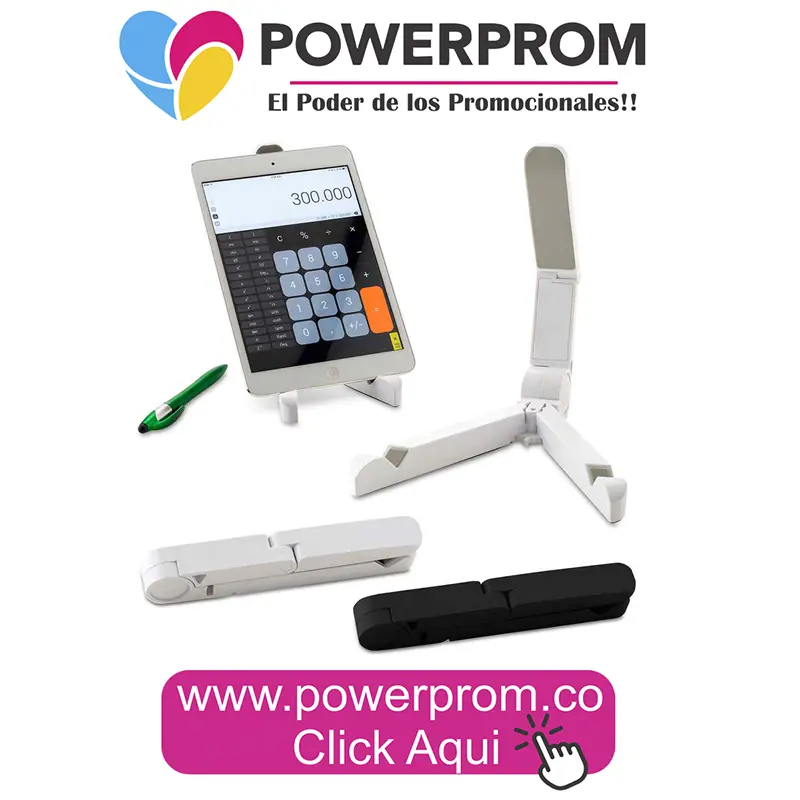 Soporte para tablets personalizado PowerProm Bogotá y principales ciudades
