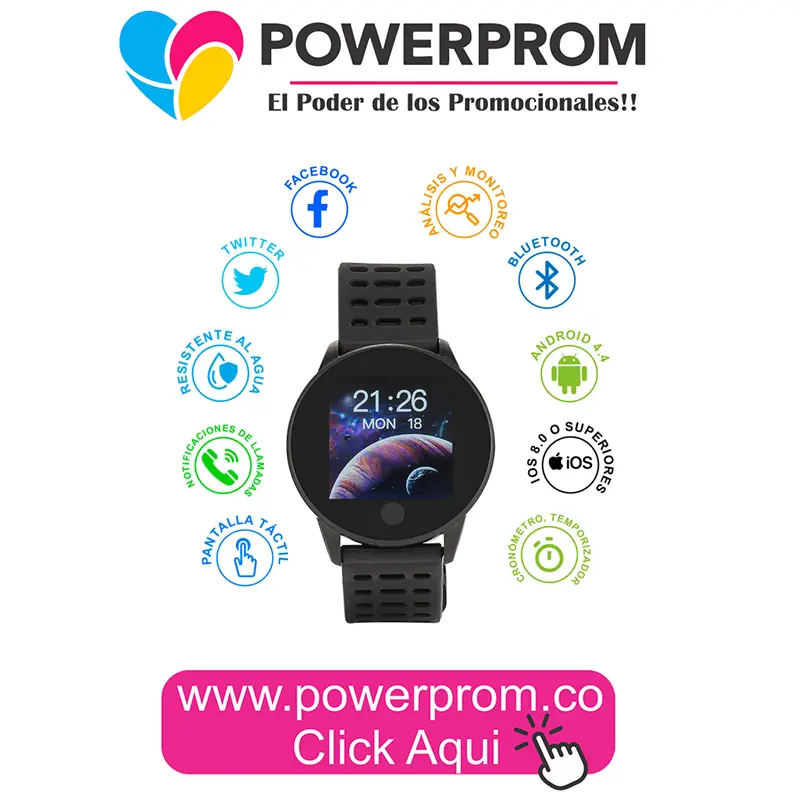Smartwatch Thunder resistente con branding para promociones