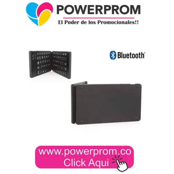Teclado inalámbrico Writer TE0676 personalizado PowerProm – productos promocionales tecnológicos Bogotá y principales ciudades de Colombia.