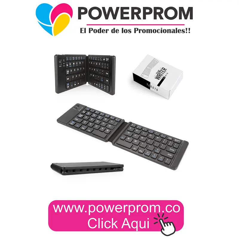 TE0676 Teclado Writer personalizado con logo para oficina y teletrabajo en Colombia.