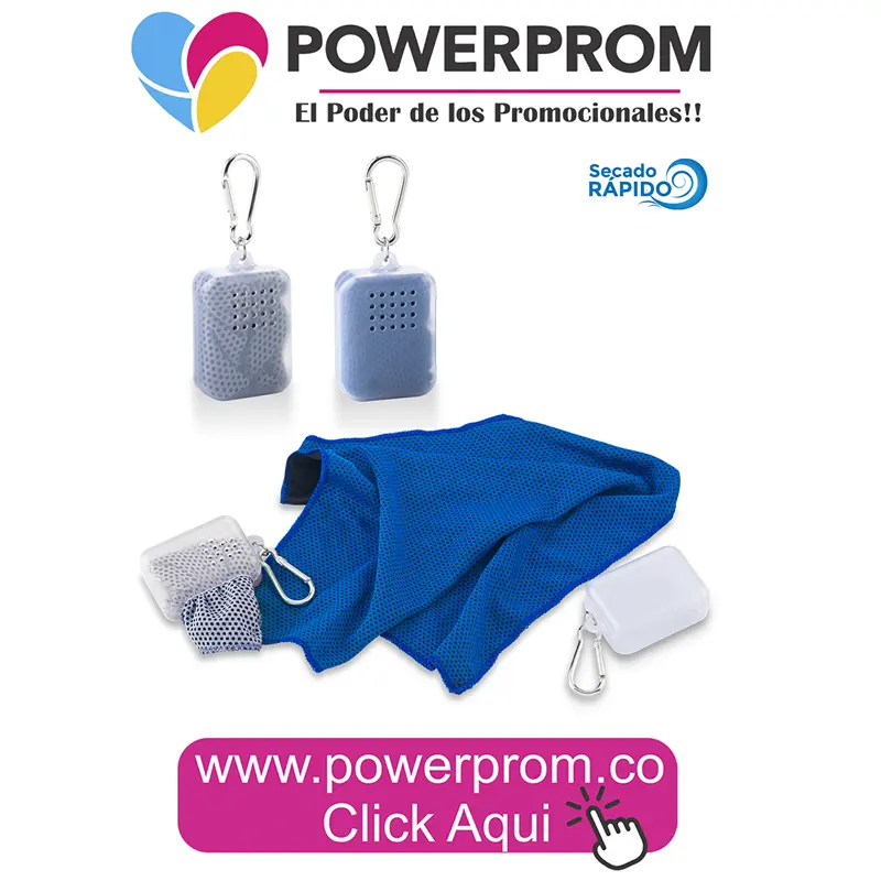 Toalla Cool Sport Box personalizada PowerProm Bogotá y principales ciudades de Colombia
