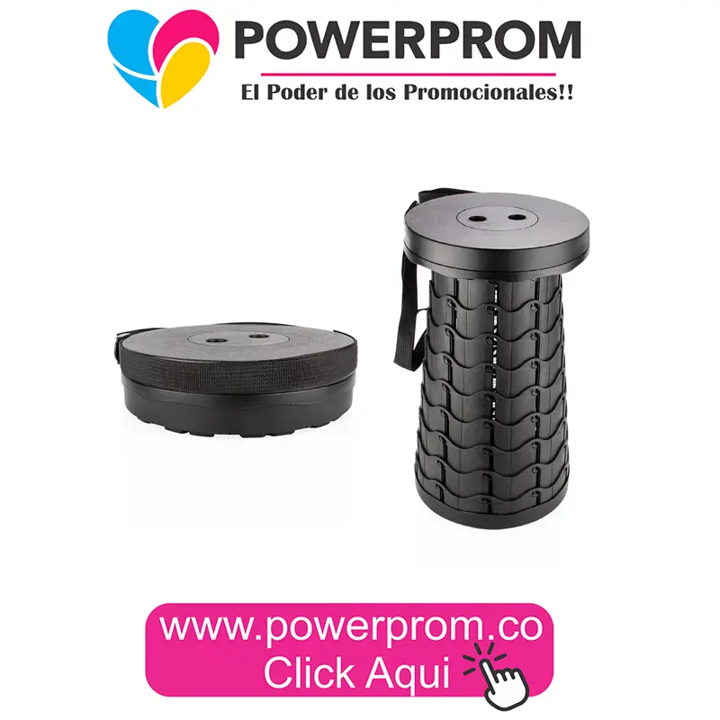 Silla Plegable Stool personalizada con logo para eventos y camping en Colombia.