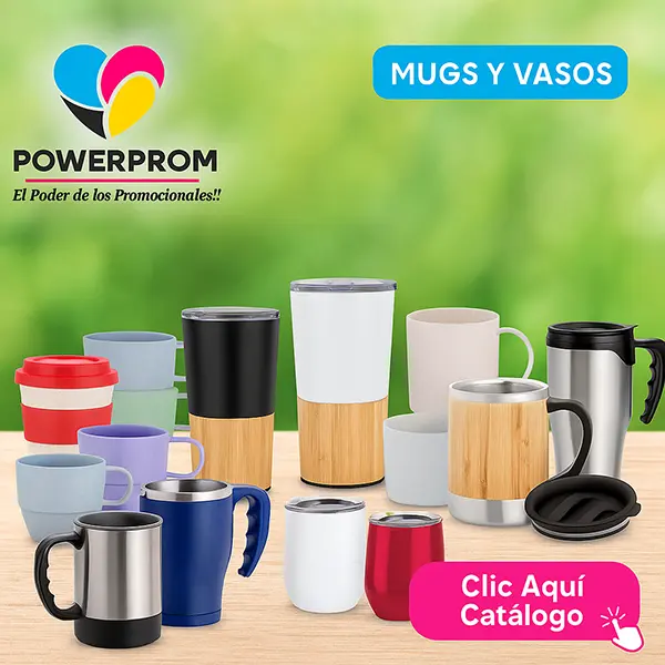 Mugs y vasos promocionales personalizados