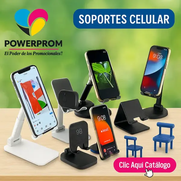 Soportes para celular promocionales personalizados